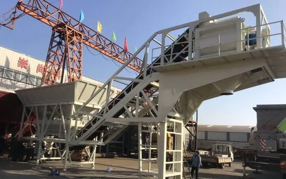 مخطط تدفق مصنع خلط الخرسانة